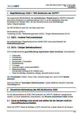 Zusammenhang D200, D210 u. stuerl. Gesch�ftsgewinn